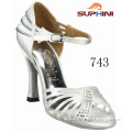 Ladies High Heel Satin Carnation Ivory Stilettos Shoe